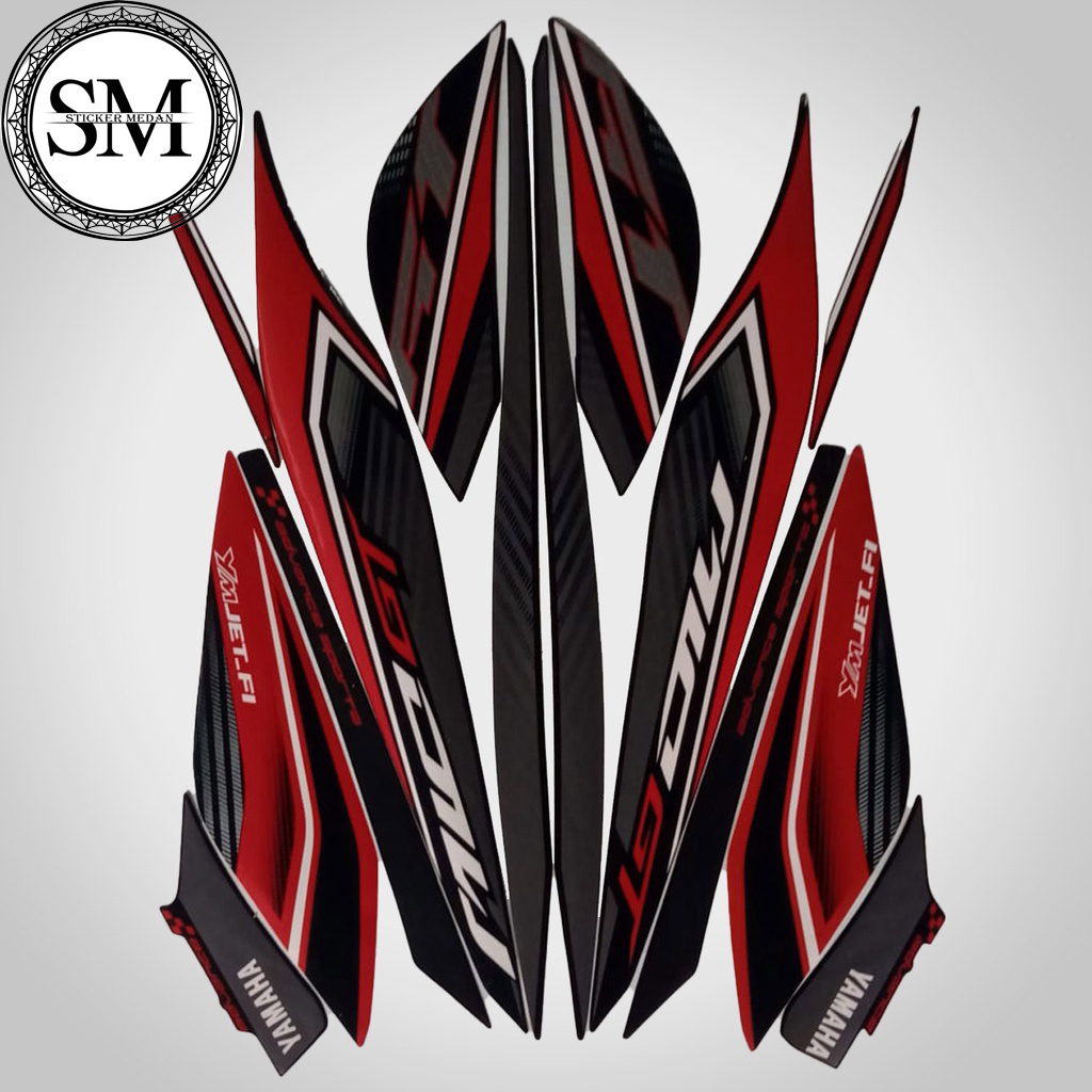 STIKER STRIPING STANDART MIO SOUL GT 2013 HITAM BIRU LIS BODY MOTOR MIO SOUL GT 2013