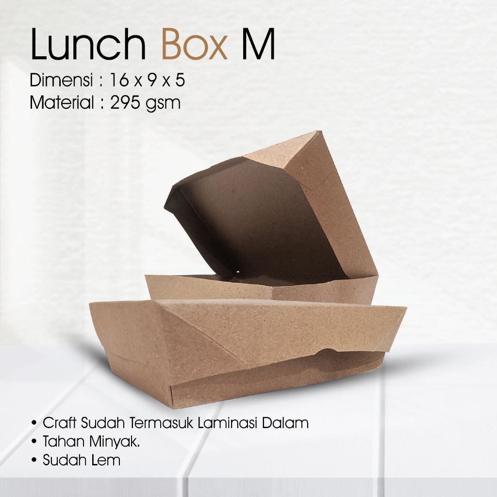 

Brown Paper Craft Lunch Box Size M - Lunch Box Coklat Kraft Ukuran M Sudah Lem ( Min Order 1 Dus )