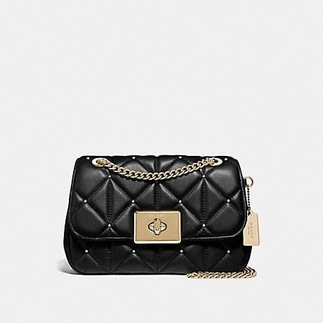 Coach Cassidy Crossbody Bag With Studed Diamond Quilting-Black
