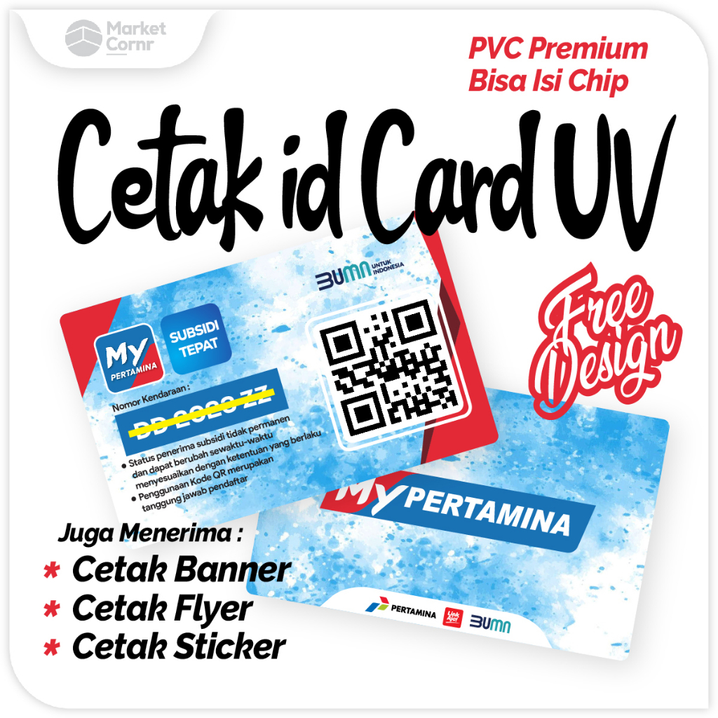 

cetak id card karyawan mahasiswa kartu event bahan pvc premium isi chip
