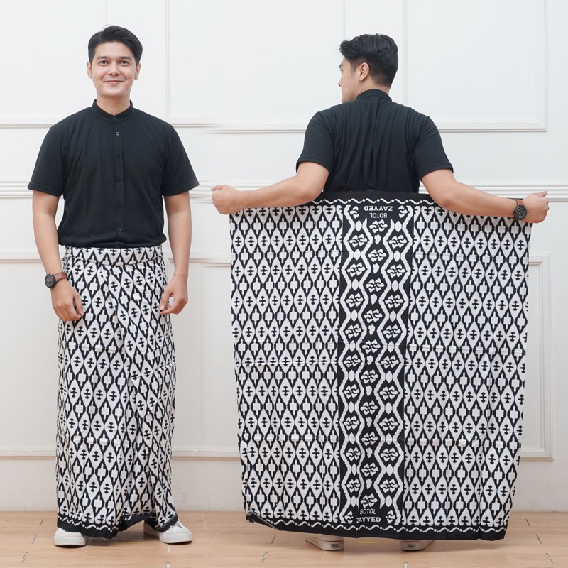 SARUNG GOYOR BOTOL HITAM PUTIH RAYON SUPER GRADE A