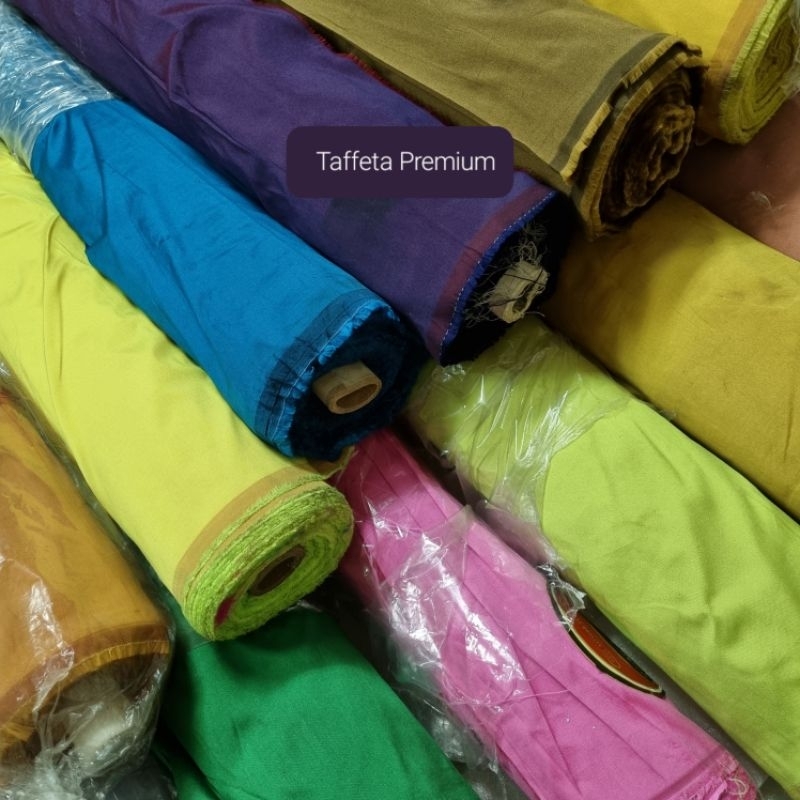 Kain Taffeta Dove Premium | Bahan Tafeta Silk Polos ( Twotone )