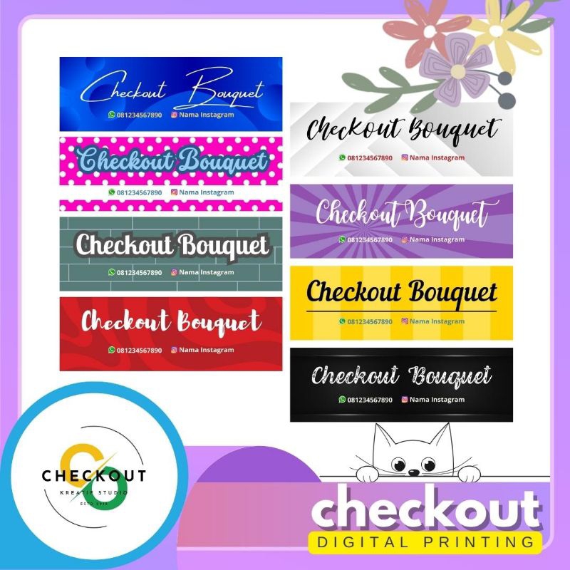 100PCS STIKER BUKET CANTIK MENARIK / STIKER BUNGA BUKET BOUQUET