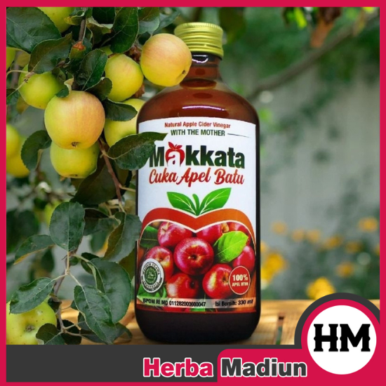 

CUKA APEL Batu Malang MAKKATA Organic Apple Cider Vinegar Original 100% APEL UTUH