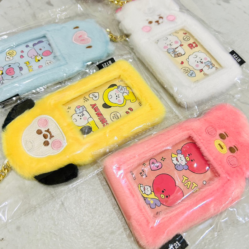 (READY) BT21 BTS Official Card Holder Furry Plush Japan