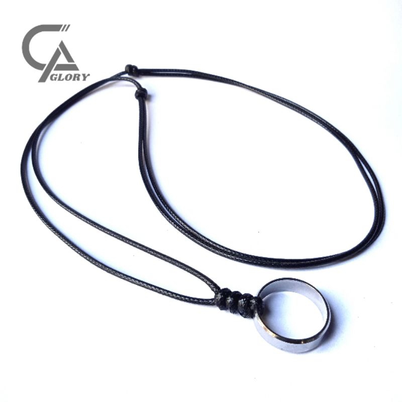 Kalung Liontin Cincin Silver Kalung Titanium Silver Kalung Tali Pria Keren
