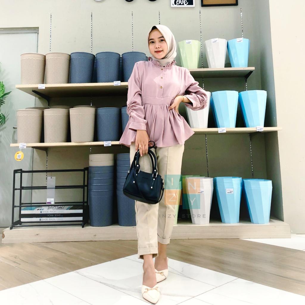 PROMO  BAGGY PANTS 001 PINGGANG FULL KARET "ADA SIZE JUMBO" / CELANA KERJA WANITA / BAGGY PANTS MURA