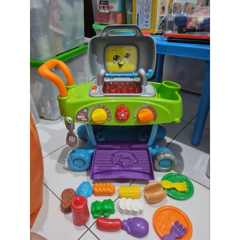 preloved mainan anak play pretend leap frog smart sizzlin bbq grill