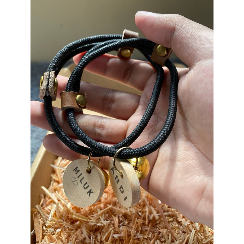 kalung Kucing Custom Nama Tali Prusik