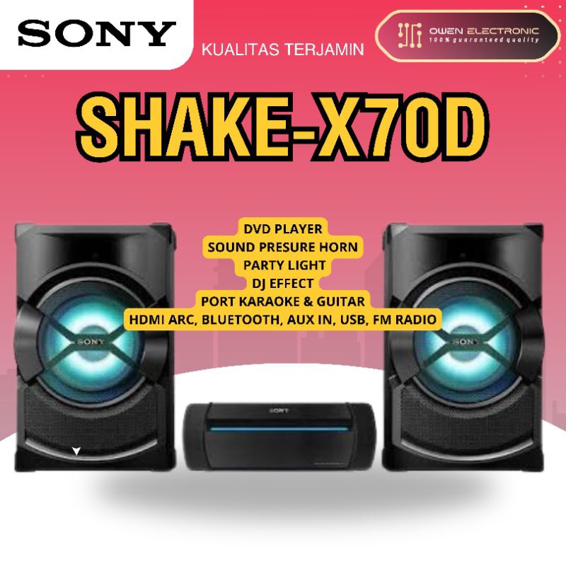 SONY SHAKE X70D / SHAKE-X70D HIFI SPEAKER KARAOKE