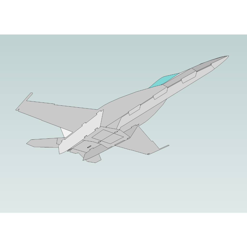 RC Plane "FA 18" Laser Cut Puzzle Kit