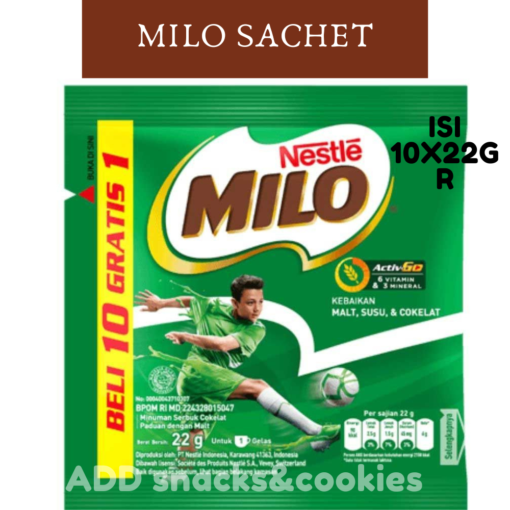 

Milo Sachet 1 Renteng Isi 10pcsx22gr