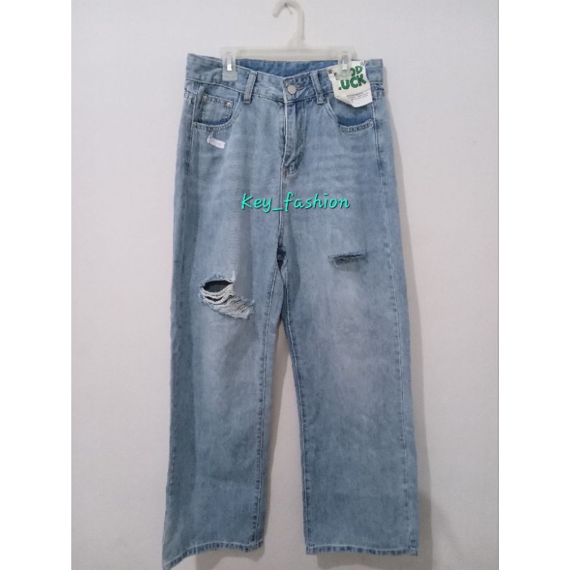 Celana Jeans Highwaist Kulot H&m Original