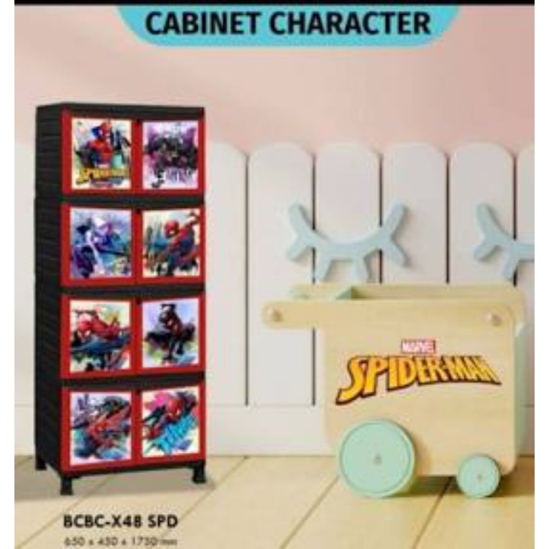 lemari pakaian plastik napolly/lemari kabinet plastik karakter serbaguna[KHUSUS BATAM]