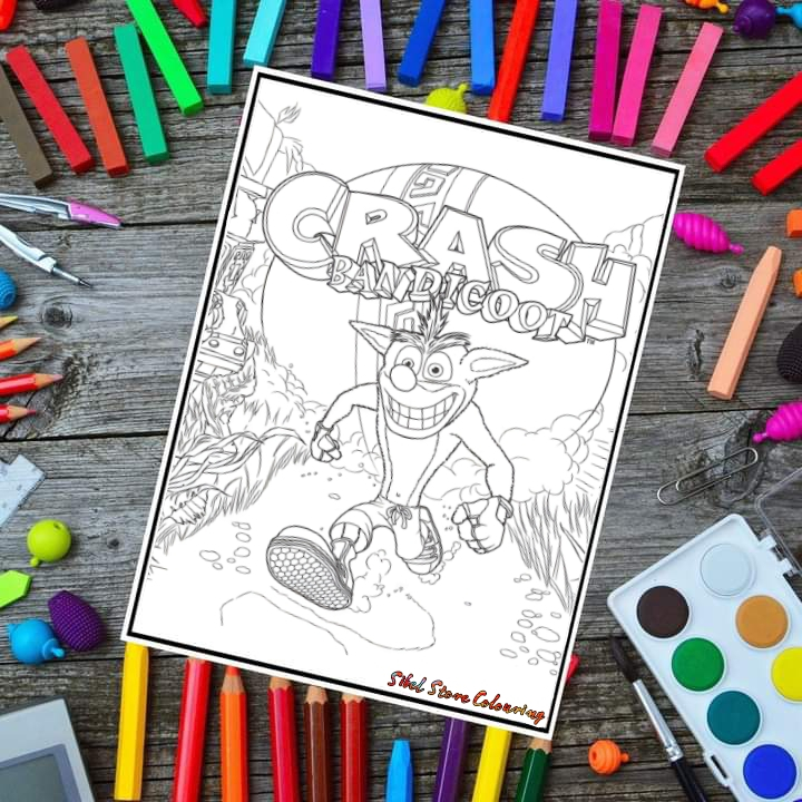 

Kertas Mewarnai Gambar Anak Tema Crash Bandicoot V1 / Kertas Gambar (10 Lembar Gambar)