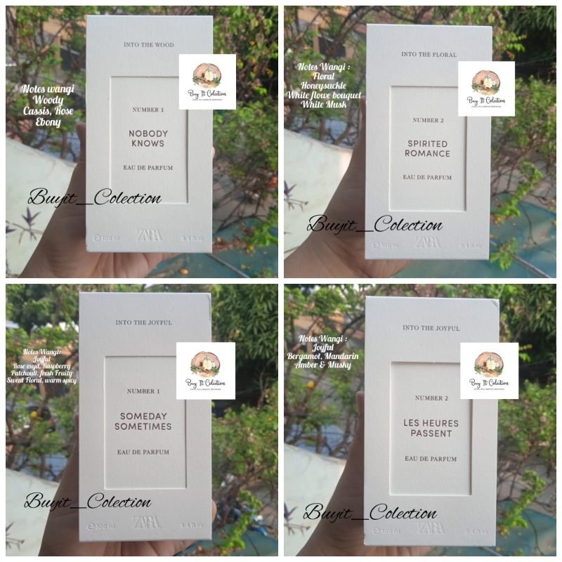 PARFUM ZARA EDP NEW COLECTION 2023 NOBODY KNOWS/SPLENDID BRONZE/LES HEURES PASSENT/SPIRITED ROMANCE/