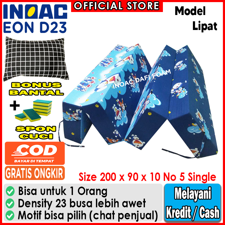 kasur lipat Inoac 200x90x10 nomor 5 Single kasur busa Inoac EON D23 original gratis bantal Inoac / k