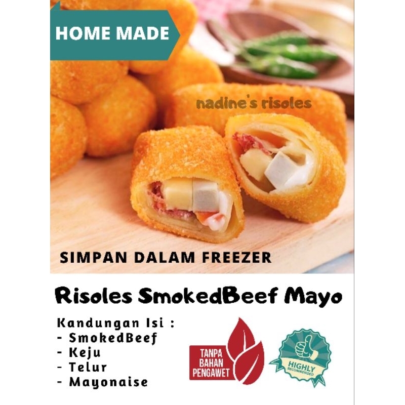 

(1 Pack isi 10pcs) FROZEN Risoles Smoked Beef / Daging Asap HOMEMADE - HALAL