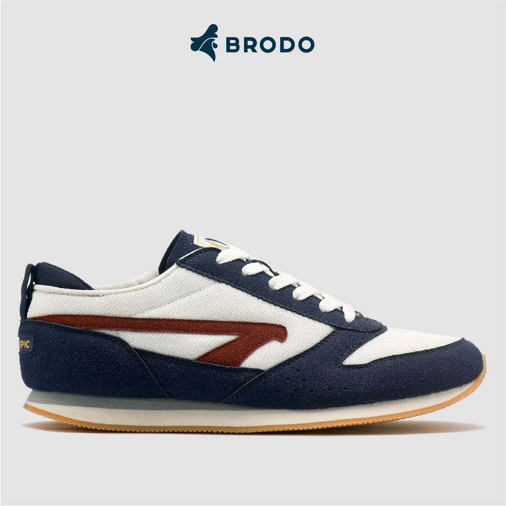 BRODO - Sneakers Tizano White Navy Maroon GS