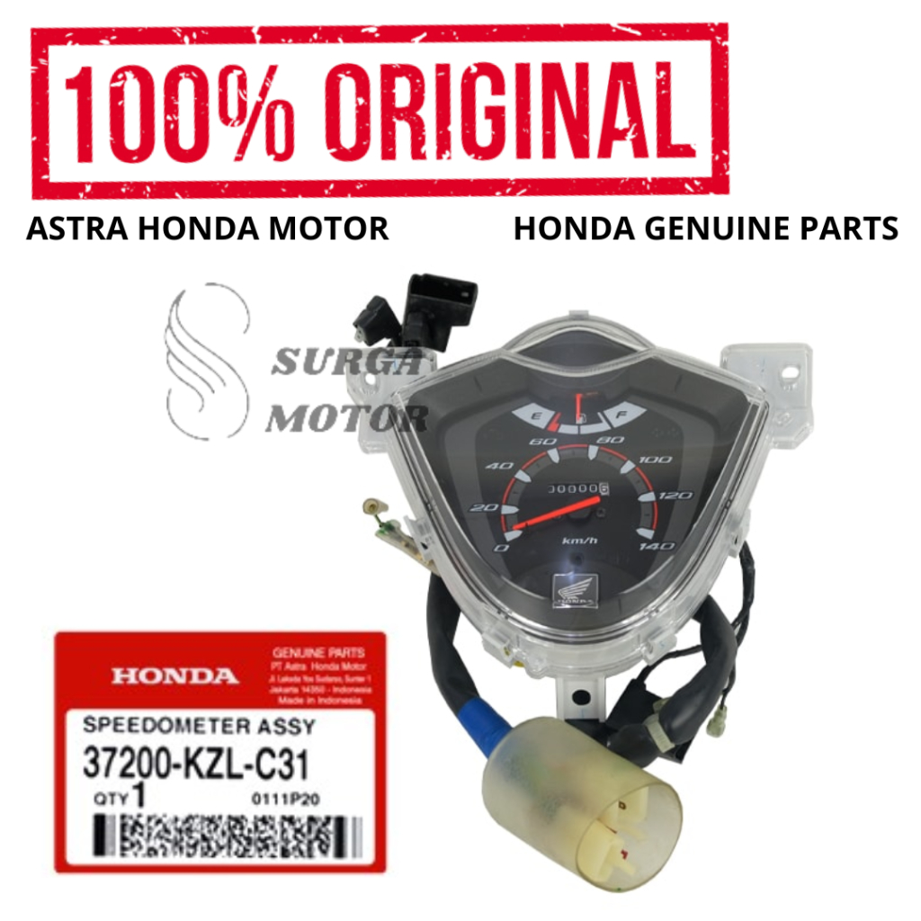 Speedometer Speedo Spido Spacy FI Original Honda AHM 37200-KZL-C31 Spedo Meter Spidometer Assy Ori A