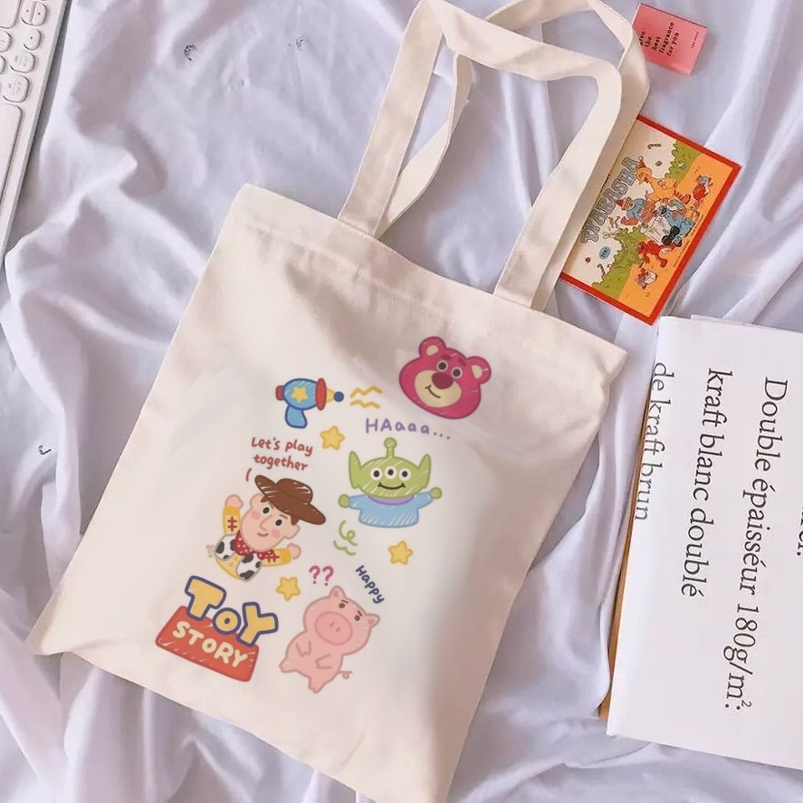 TOTEBAG KANVAS MOTIF TOY STORY / TOTEBAG CANVAS PREMIUM