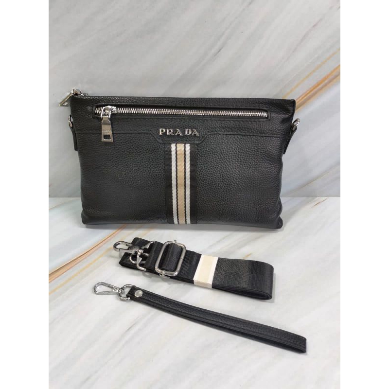 Tas clutch prada pria wanita import sling bag branded import