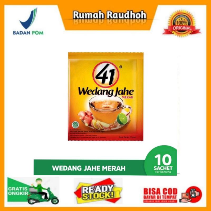

WEDANG JAHE MERAH 41 JERUK NIPIS PERENCENG / 10 SACHET
