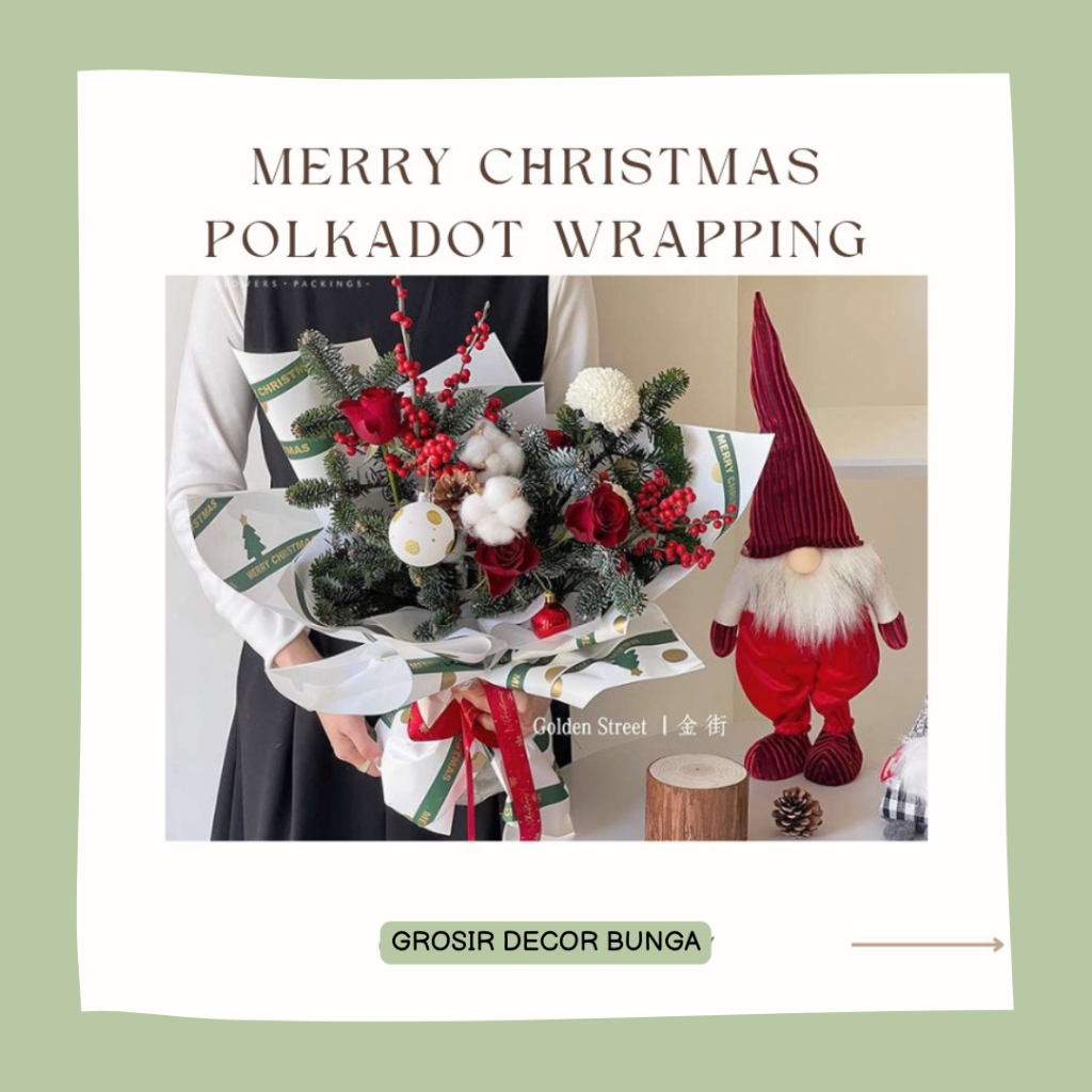 

[SW] MERRY CHRISTMAS POLKADOT NATAL WRAPPING MOTIF MERRY CHRISTMAS KERTAS KADO NATAL HAMPERS NATAL