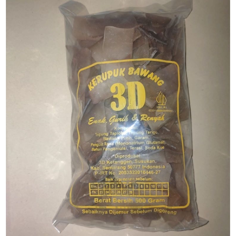 

Kerupuk bawang 3D