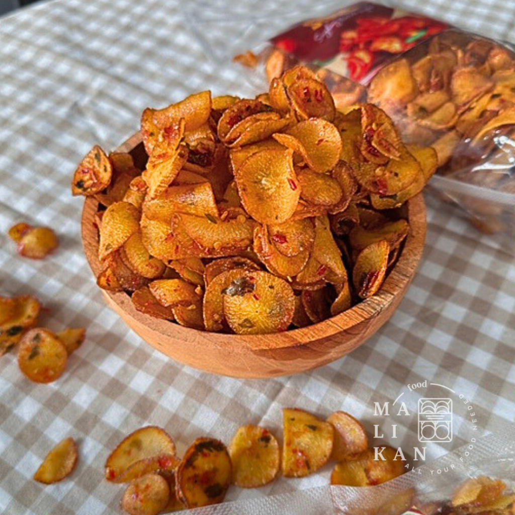 

Keripik Singkong Balado Pedas 350gr Kripik Asin Manis Lengket