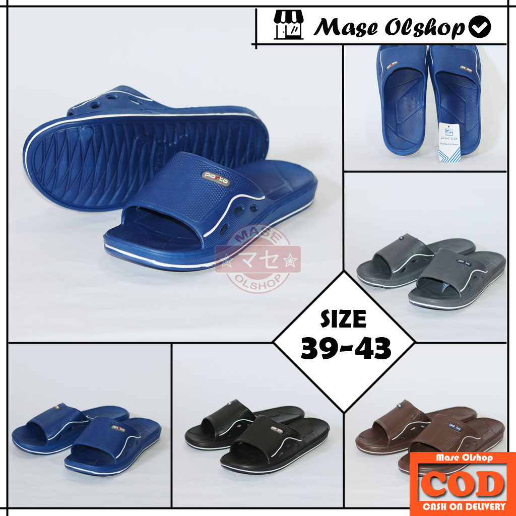 Sandal Slop Karet Pria Sandal Karet Porto 1002M