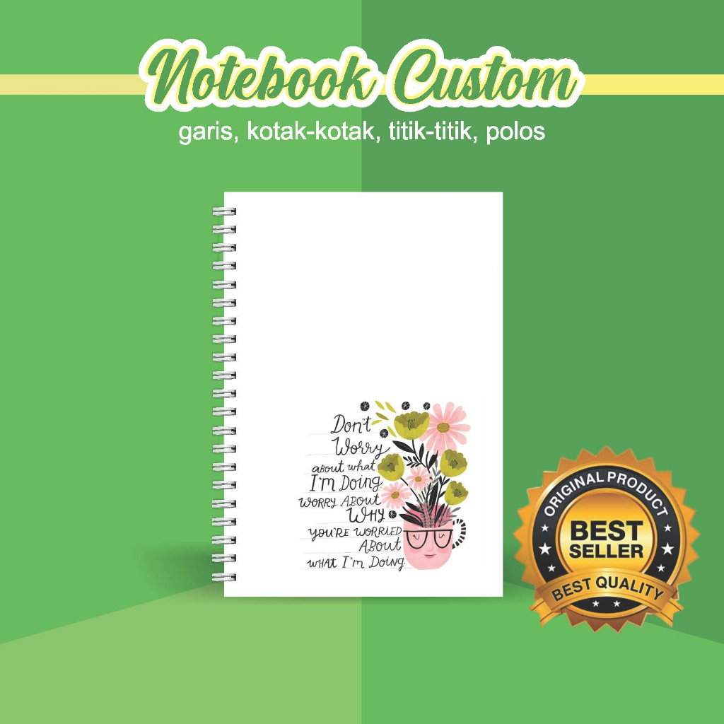 

NOTEBOOK A5 CUSTOM CATATAN/JURNAL BOOKPAPER GRID/KOTAK2#DOTTED/TITIK2#BLANK/POLOS