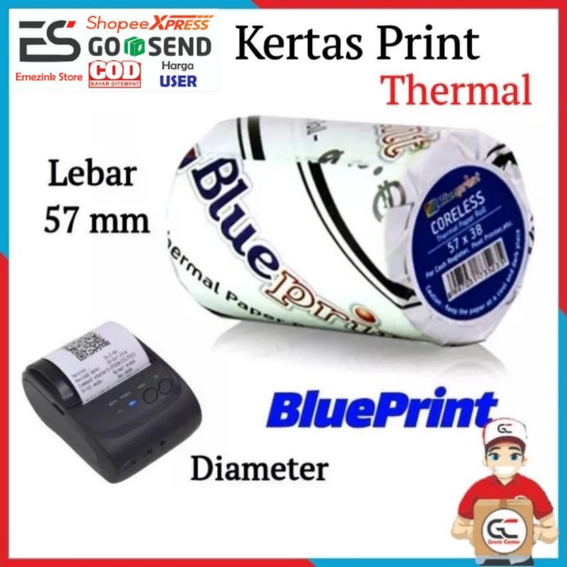 

IF | Kertas Print Thermal Blieprint Paper Roll 57 | ZP