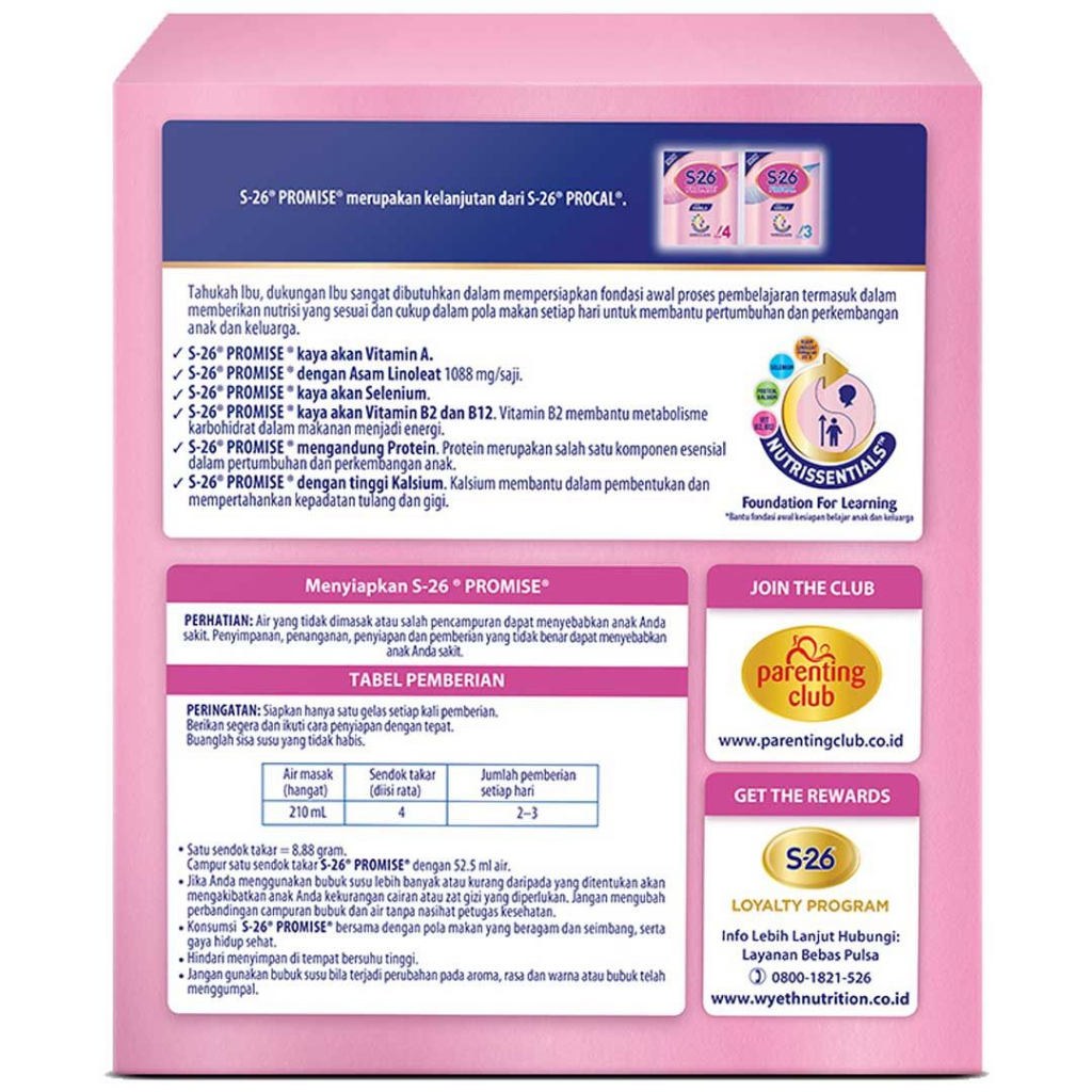 

S-26 PROCAL TAHAP 4 vanila 700gram susu pertumbuhan Anak