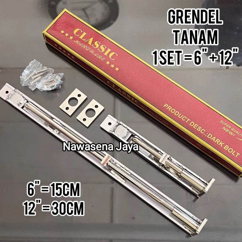 Grendel Pintu Tanam Slot Pintu Kunci Rumah Stainless Grendel Kunci Jendela Stainless