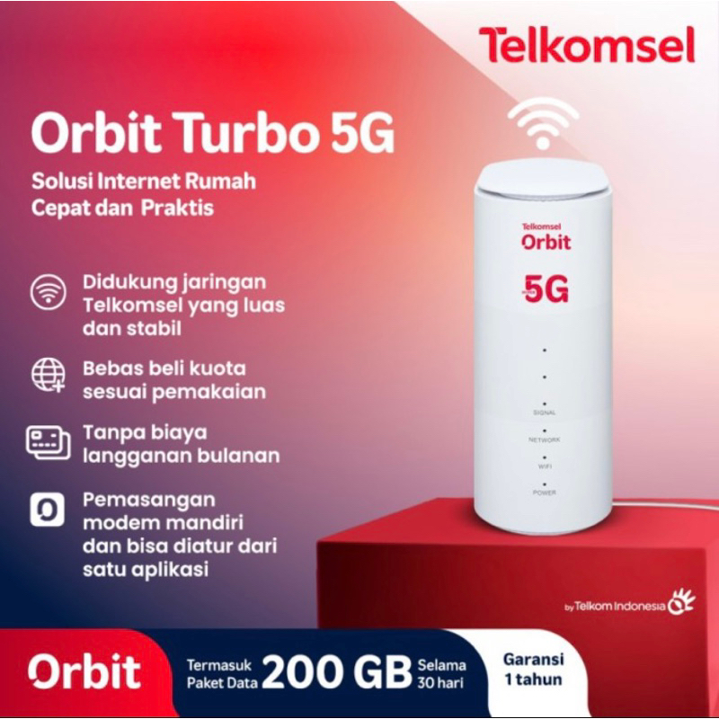 Telkomsel Orbit Turbo 5G Wifi High Speed Bonus Data.