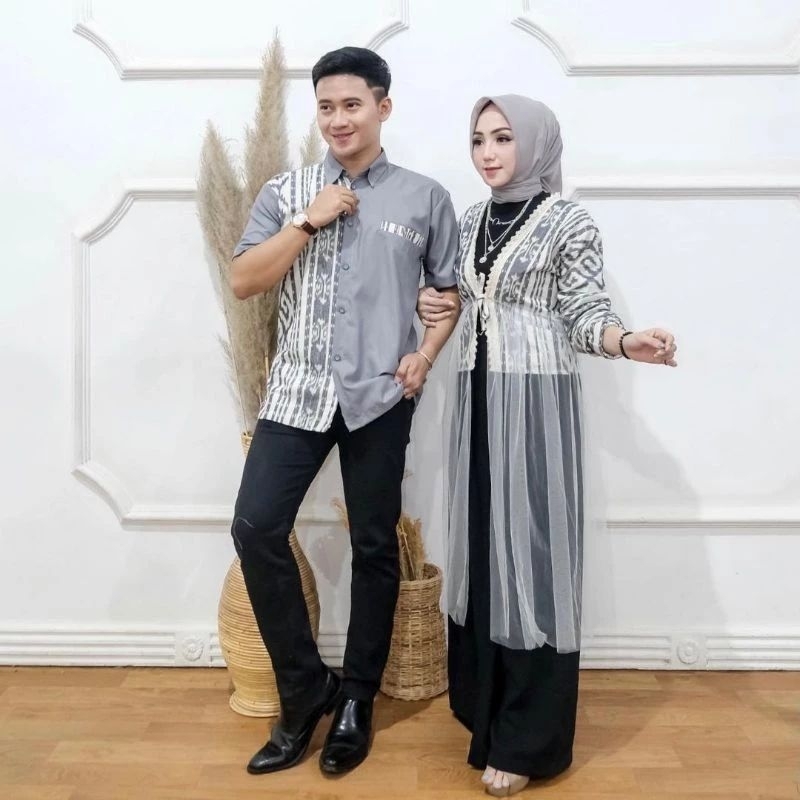 BAJU TENUN COUPLE- BAJU TENUN- BAJU COUPLE- COUPLE TENUN- BAJU PREWEDDING-OUTER TENUN-OUTER WANITA
