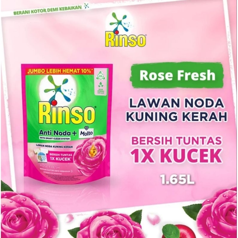 Rinso Molto Detergent Cair Rose Fresh 1.5 Liter