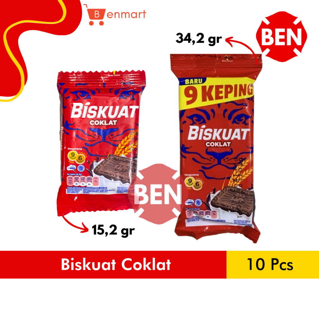 

Biskuat Coklat 1 Renceng 10 Pcs - Biskuit 2000 Chocolate Murah