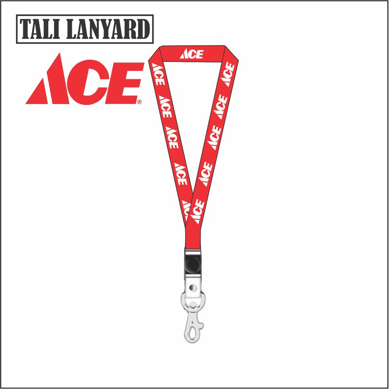 

TALI LANYARD ACE HARDWARE LOGO - TALI ID CARD GANTUNGAN KUNCI GANTUNGAN FLASHDISK GANTUNGAN NAMETAG TALI LANYARD BEST SELLER COD