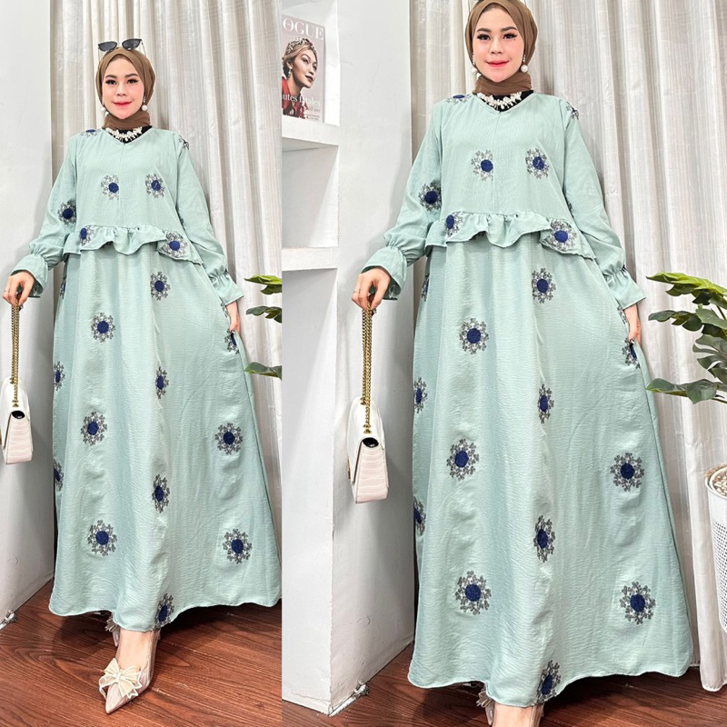 GAMIS JUMBO BUSUI TERBARU BAHAN CRINKLE JAGUARD