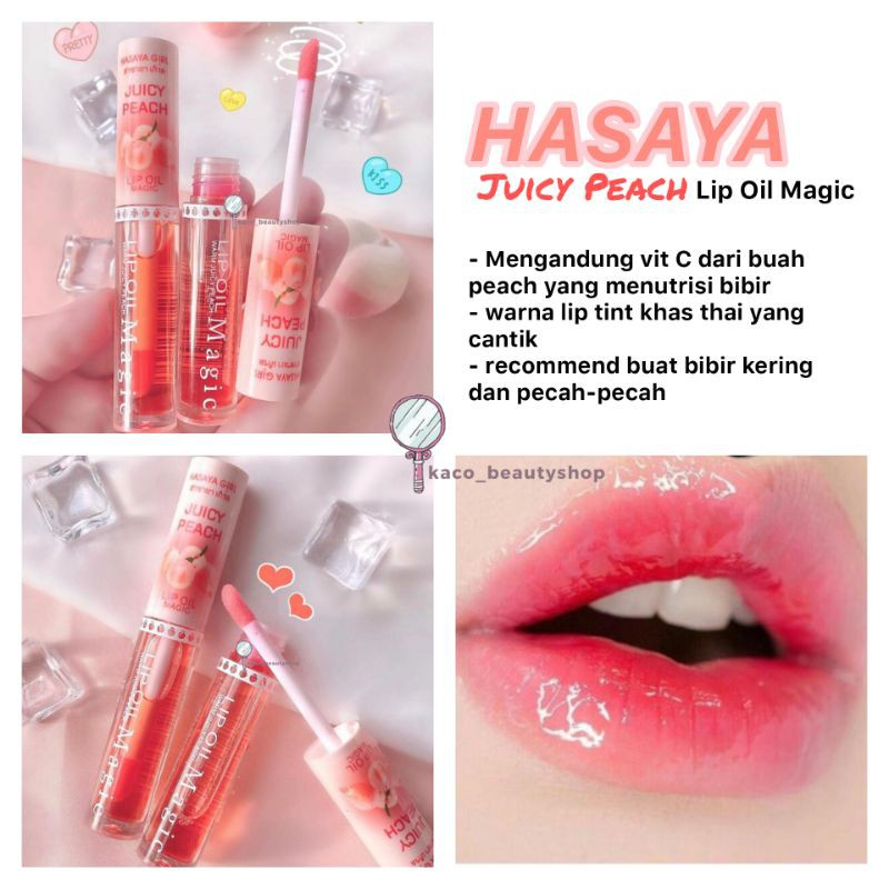 LIP OIL MAGIC HASAYA GIRL JUICY PEACH Lip Oil Magic Juice Peach