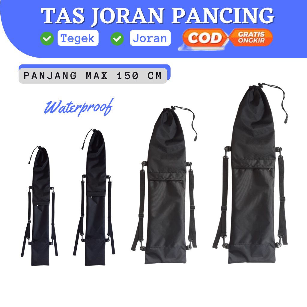 Tas Tegek Pancing Waterproof Murah / Tas Joran Pancing / Tas alat Pancing / Tas Pancing Gendong Mura