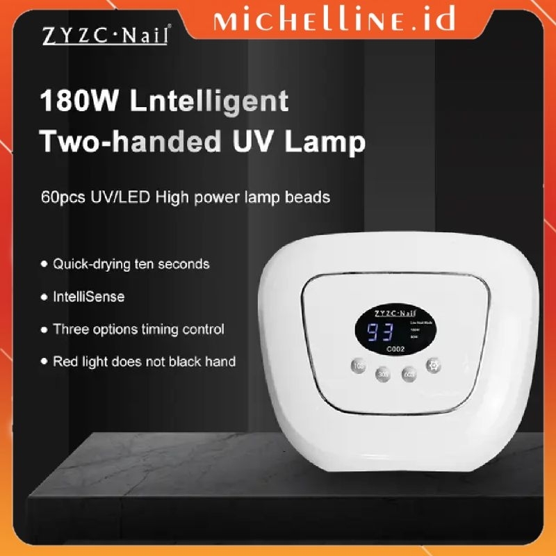 ZYZC Uv Led Lamp 180W Manicure Padicure Dryer  For Curing Nail Gel Polish