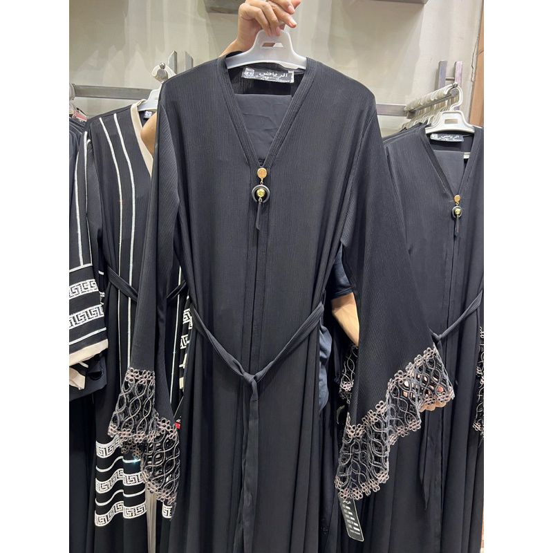 ABAYA MESIR LENGAN BORDER MEWAH || ABAYA IMPOR MESIR ORIGINAL