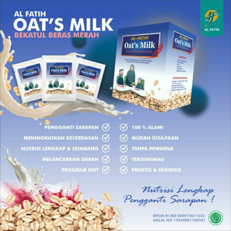 

OAT'S MILK PLUS BEKATUL BERAS MERAH MENU SARAPAN SEHAT