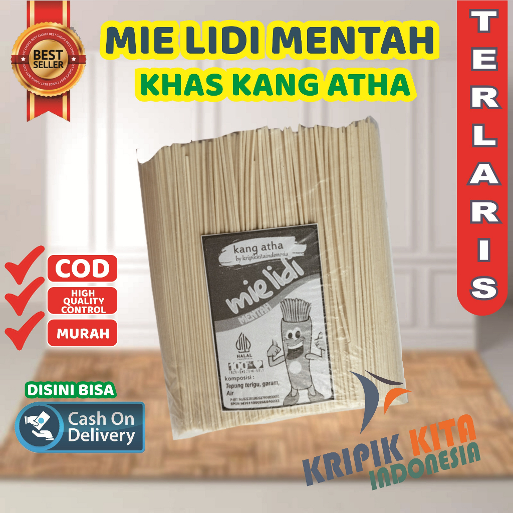 

[PREMIUM] MIE LIDI MENTAH KHAS MIE LIDI KANG ATHA 1 KG