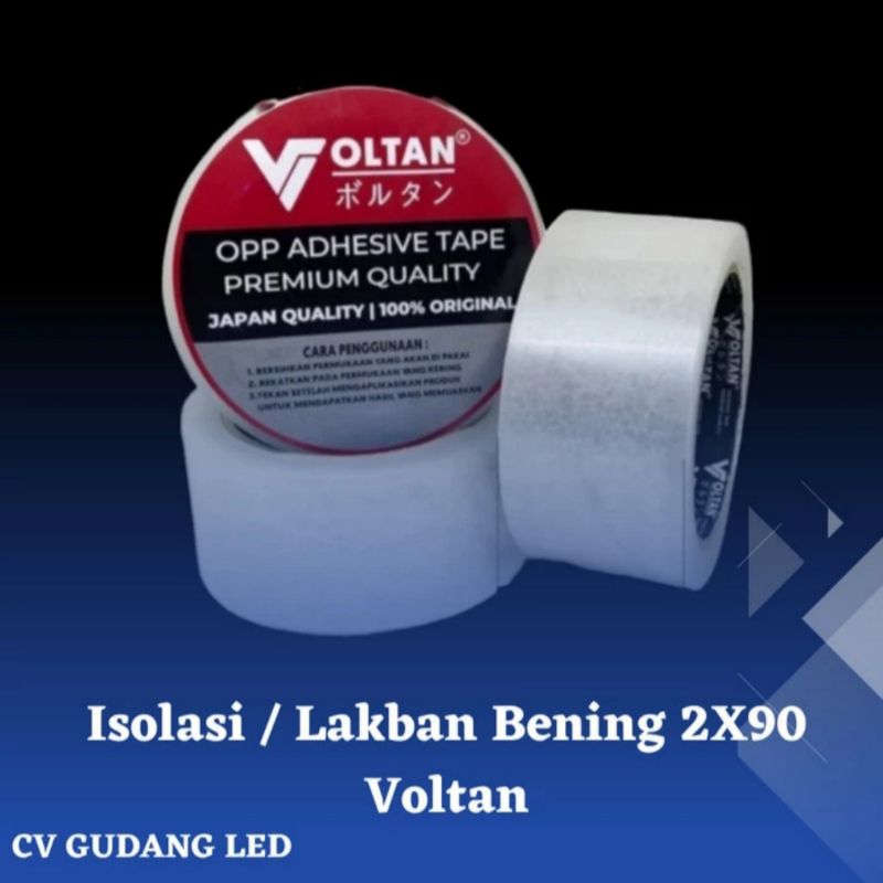 

Lakban Isolasi 2 Inch x 90 Yard OPP Bening Voltan