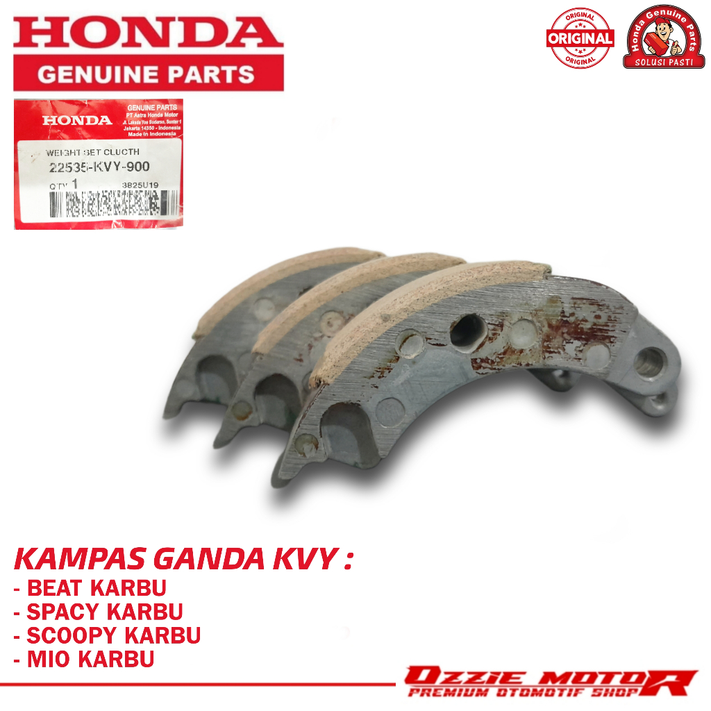 HONDA GENUINE PARTS WEIGHT SET CLUTCH KAMPAS GANDA CVT BEAT KVY UNTUK MOTOR BEAT CARBU , SCOOPY KARB