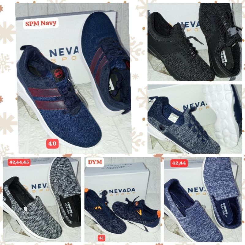 Sepatu Sneakers Pria Casual Branded Nevada Matahari Original